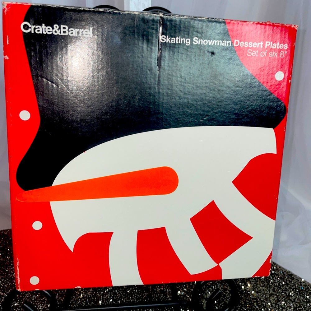 COPY - Crate and barrel new 6 snowman side plates